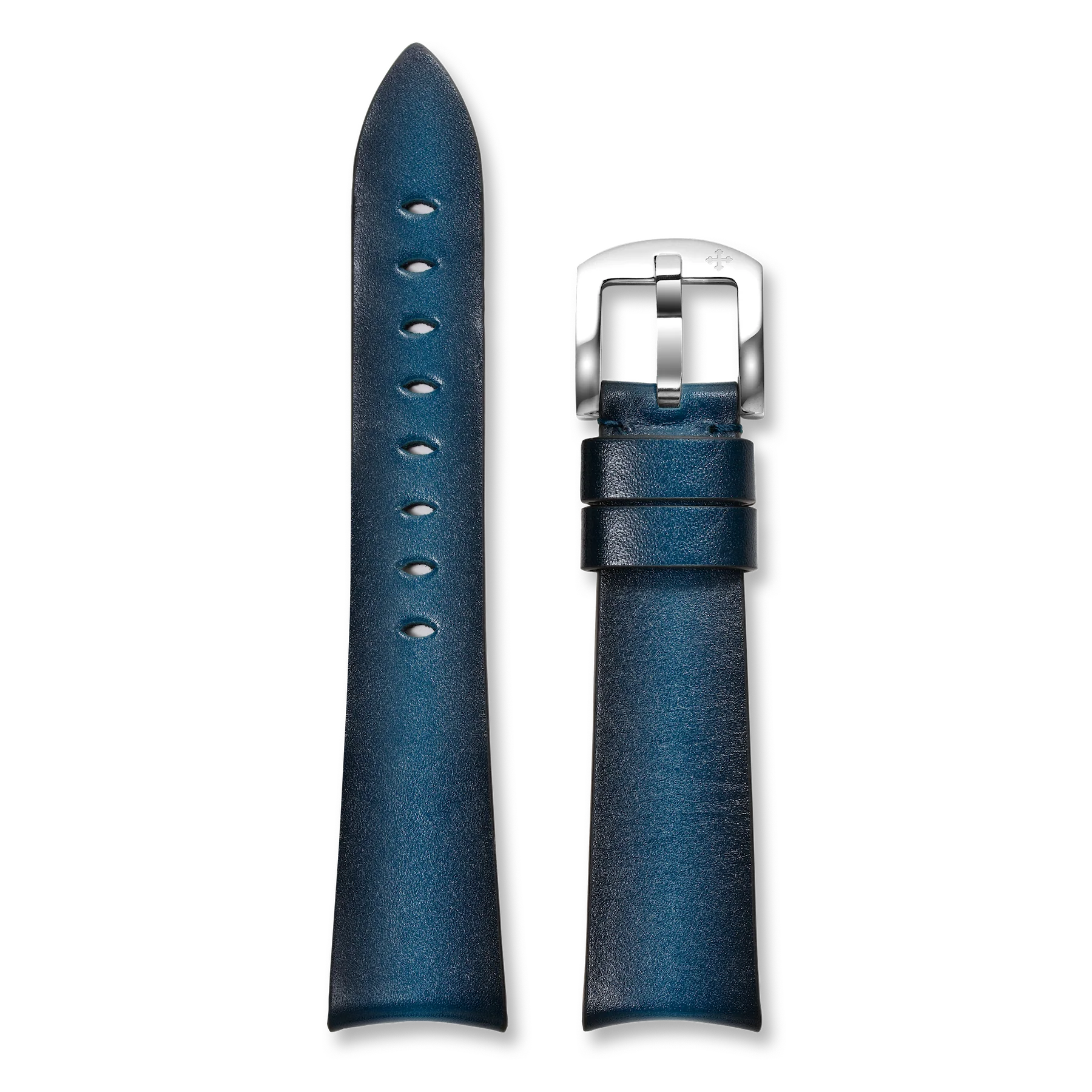 Cinturino in Pelle Fumè Blu 20mm